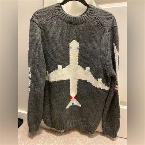 lv plane chunky crewneck|Sweaters, Sweatshirts & Hoodies for Men .